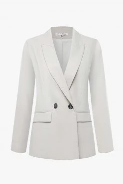 Ivy + Jack Cooper Cloud Textured Crepe Boyfriend Semi Fitted Blazer New In