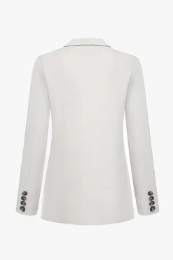 Ivy + Jack Cooper Cloud Textured Crepe Boyfriend Semi Fitted Blazer New In