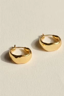 Brie Leon Organica Curved Gold Hoop Earrings Jewellery