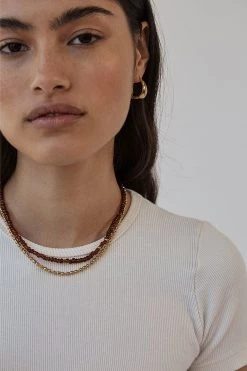 Brie Leon Organica Curved Gold Hoop Earrings Jewellery