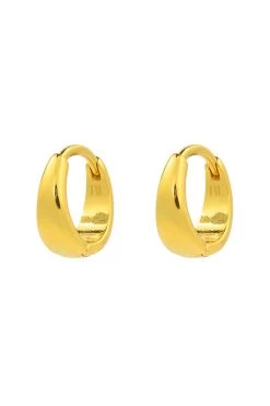 Brie Leon Jewellery Curved Solid Gold Sleeper Earrings