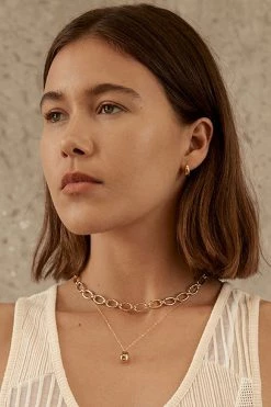 Brie Leon Jewellery Curved Solid Gold Sleeper Earrings