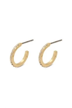 Pilgrim Roberta Pi Gold Plated Crystal 12mm Earrings