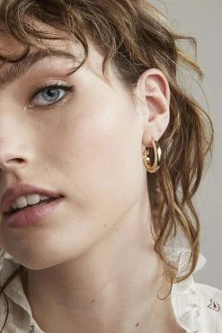 Jolie + Deen Dani Silver Classic Hoop Earrings Jewellery