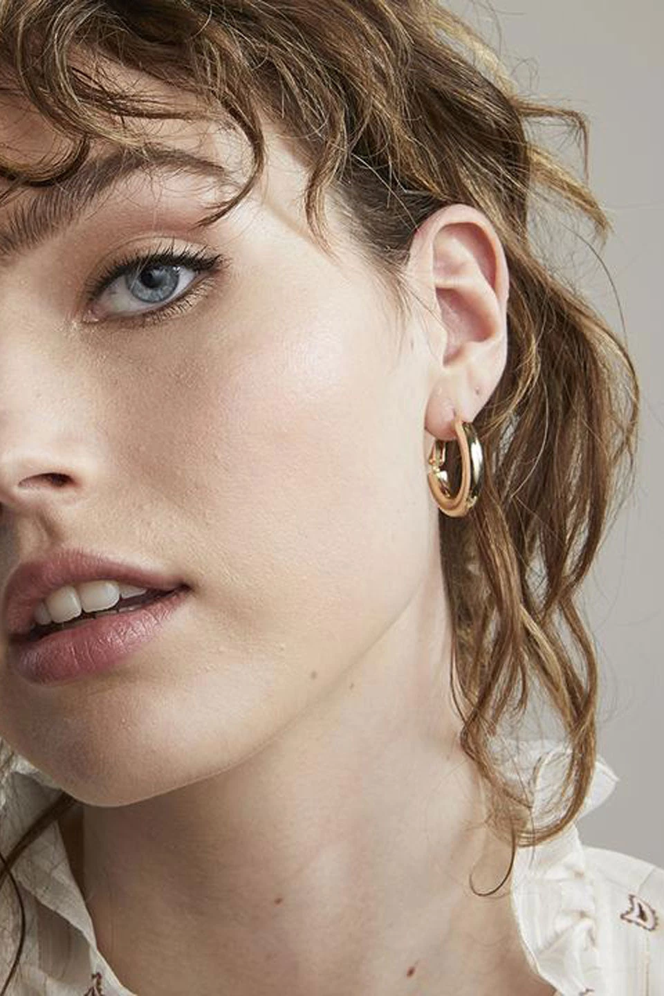 Jolie + Deen Dani Silver Classic Hoop Earrings Jewellery