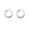 Jolie + Deen Dani Silver Classic Hoop Earrings Jewellery