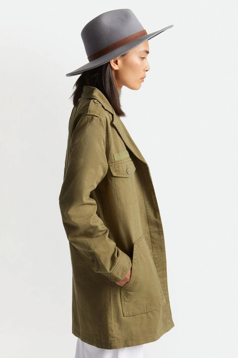 Brixton Quardro Military Olive Twill Jacket