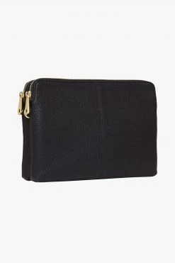 Elms+King Double Bowery Black Vegan Leather Wallet Bags & Wallets
