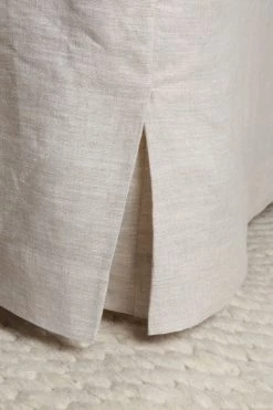 Home Lab The Edit 100% French Linen Bed Skirt King Natural Oatmeal