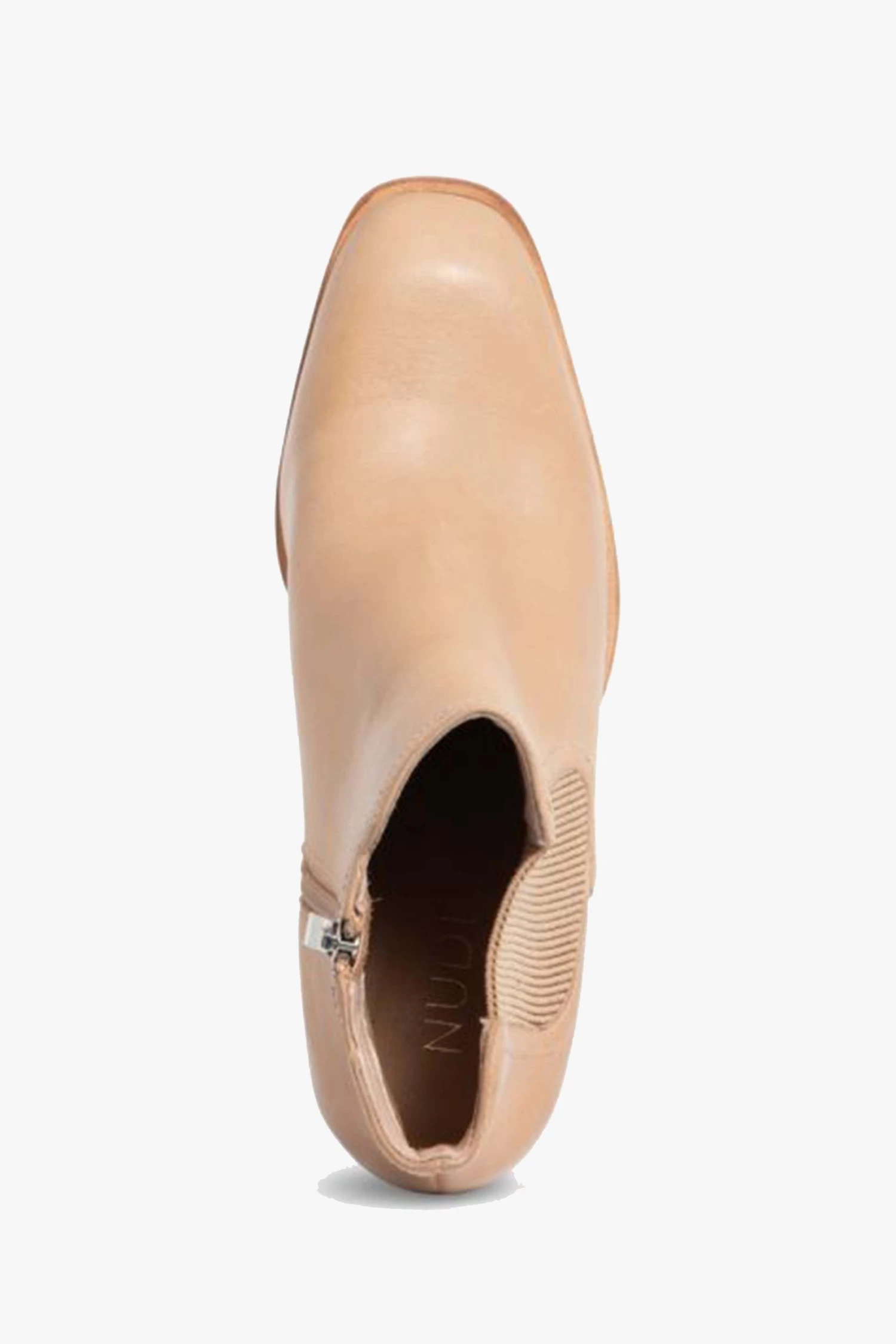 Nude Eleanore Heeled Natural Leather Chelsea Boot New In