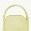 Brie Leon Evie Small Crossbody Yellow Lizard Bag With Top Handle Bags & Wallets
