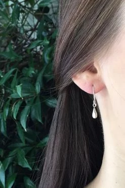 Audrey Loves Ruby Teardrop Sterling Silver Hook Earrings Jewellery