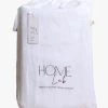 Home Lab 100% French Linen Duvet Cover Set King White The Edit