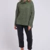 Foxwood Willow Cowl Khaki Roll Neck Knit Jumper New In