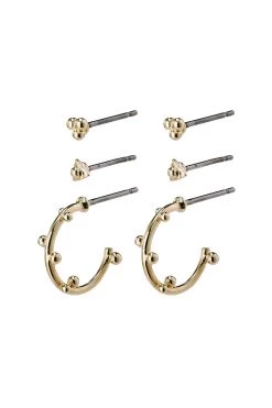 Pilgrim Gracefulness Stud Earring Set Gold Plated Jewellery