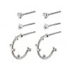 Pilgrim Gracefulness Stud Earring Set Silver Plated Jewellery