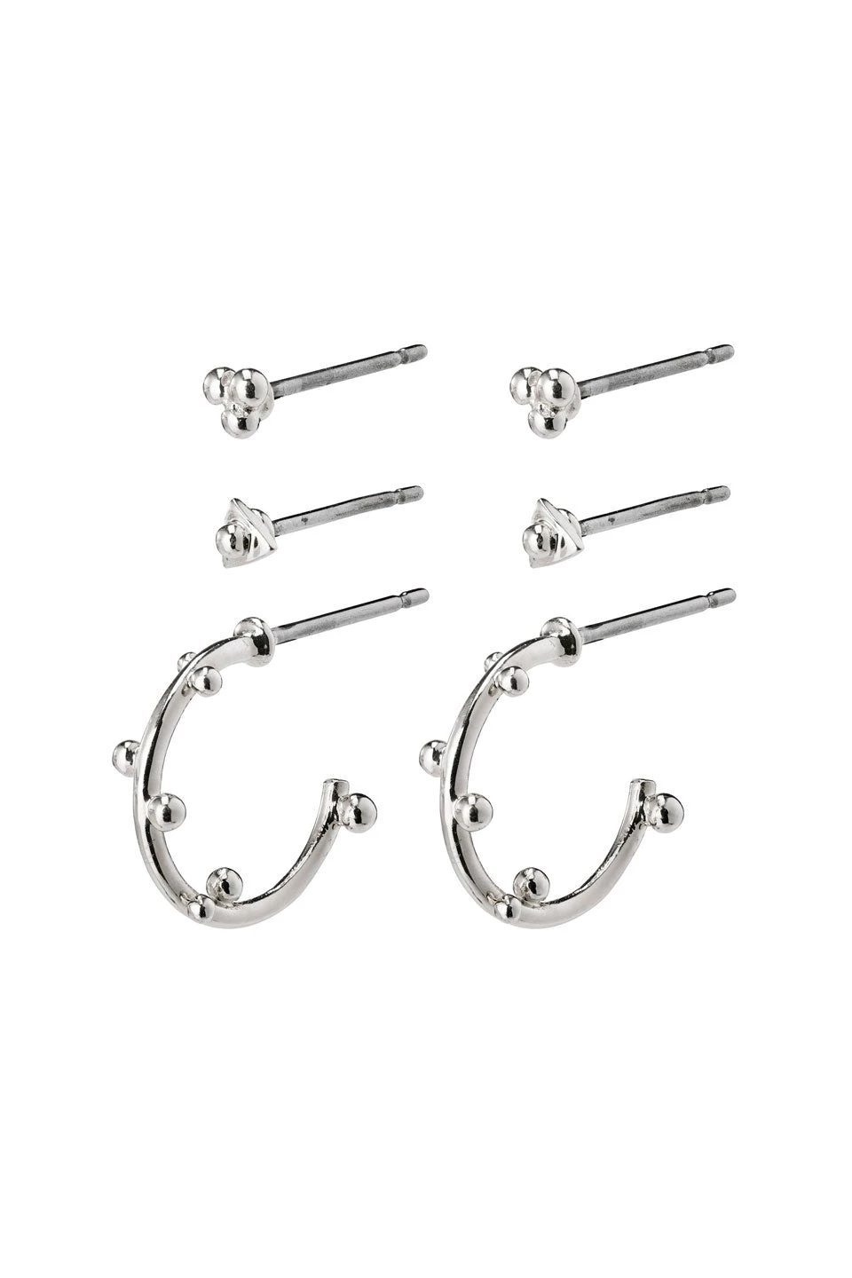 Pilgrim Gracefulness Stud Earring Set Silver Plated Jewellery
