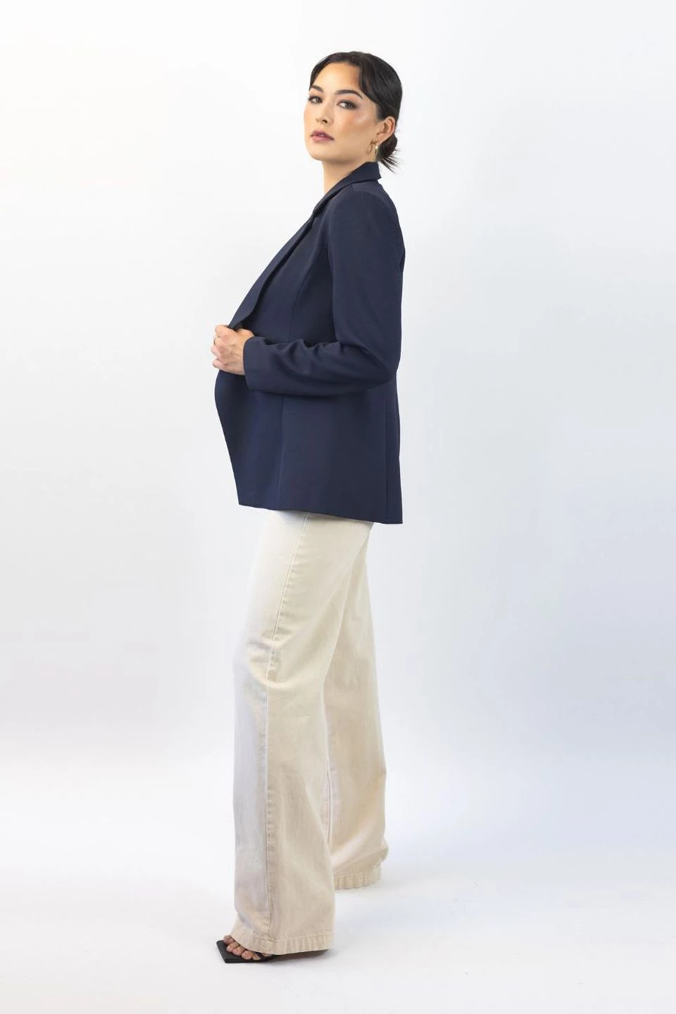 Ivy + Jack Harper Navy Texture Double Breasted Blazer Jackets & Coats