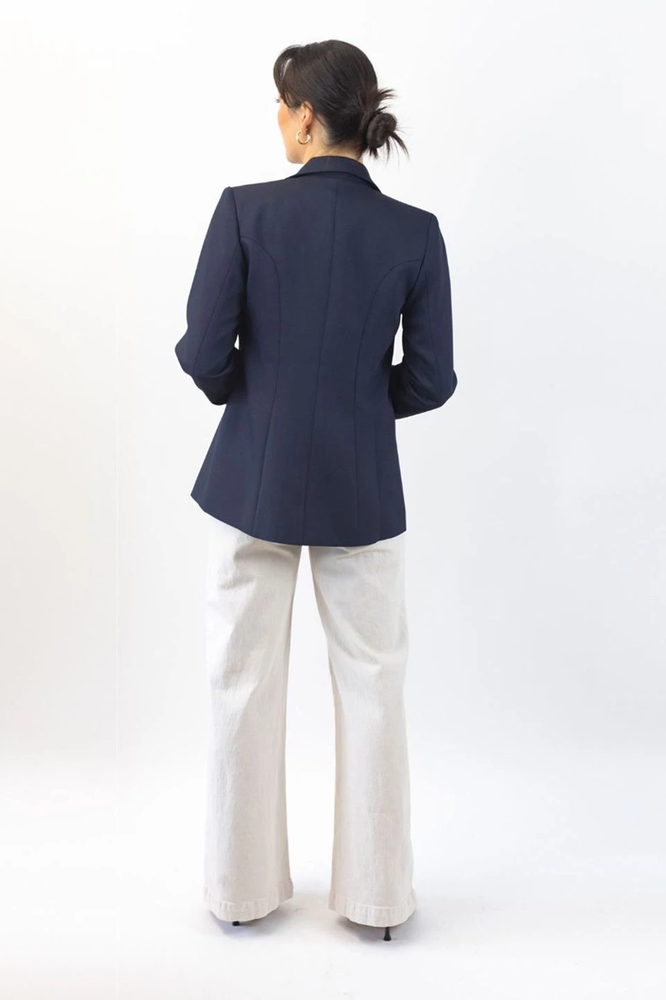 Ivy + Jack Harper Navy Texture Double Breasted Blazer Jackets & Coats