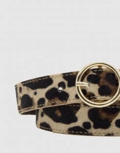 Loop Leather Logan Leopard Leather Belt Belts & Scarves