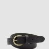 Loop Leather Brookline 32mm Black Leather Belt With Brass Buckle Belts & Scarves