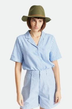 Brixton Wesley Fedora Military Olive Wool Felt Hat Hats & Beanies