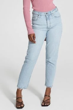 Nobody Denim Kennedy Straight Cropped Glacier Light Blue Jean