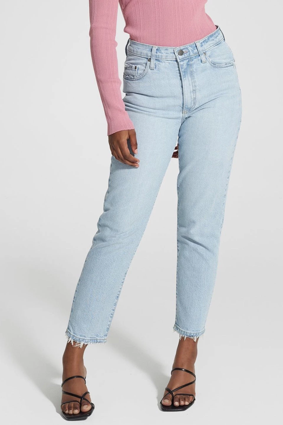 Nobody Denim Kennedy Straight Cropped Glacier Light Blue Jean