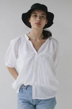 Sophie Love Linen Bucket Hat Black