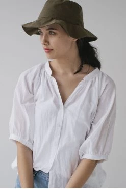 Sophie Love Linen Bucket Hat Khaki Hats & Beanies