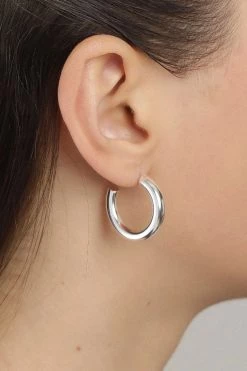 Pilgrim Jewellery Maddie Pi Silver Chunky Hoop Earrings