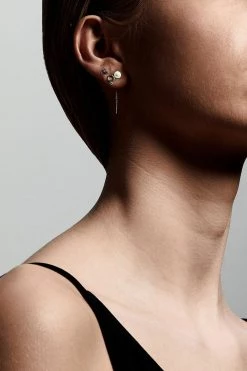 Pilgrim Jewellery Malak 3pc Stud Set Earrings Gold Plated Crystal Circle Cross