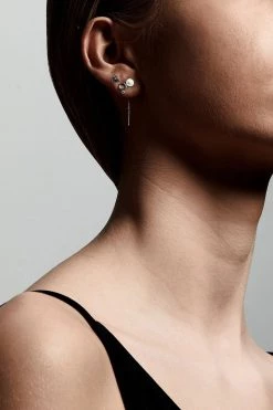 Pilgrim Jewellery Malak 3pc Stud Set Earrings Silver Plated Crystal Circle Cross