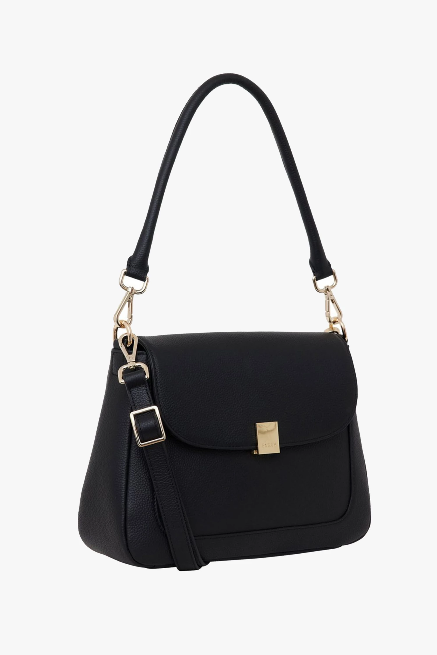 SABEN Bags Malloy Black Leather Shoulder Bag