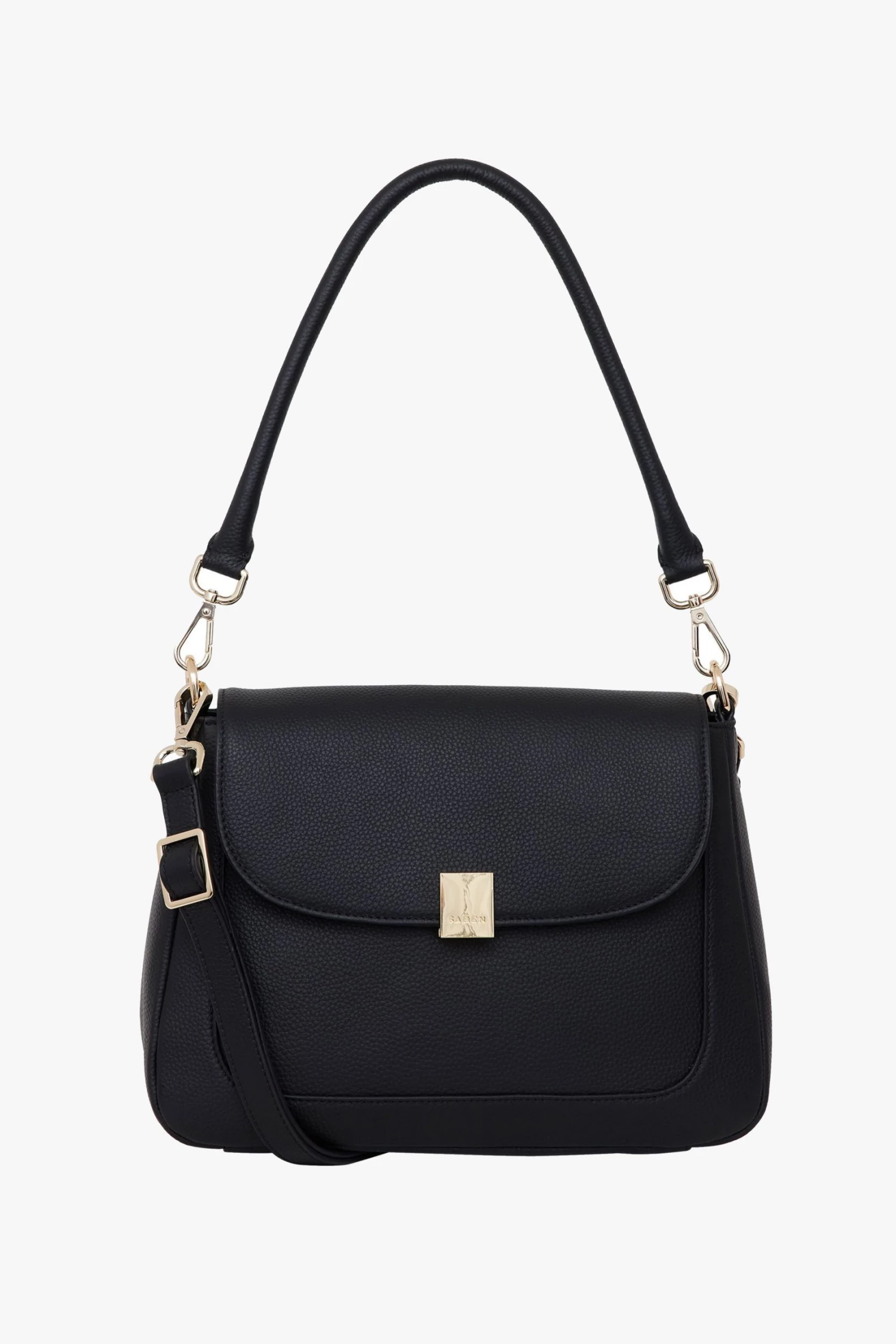 SABEN Bags Malloy Black Leather Shoulder Bag