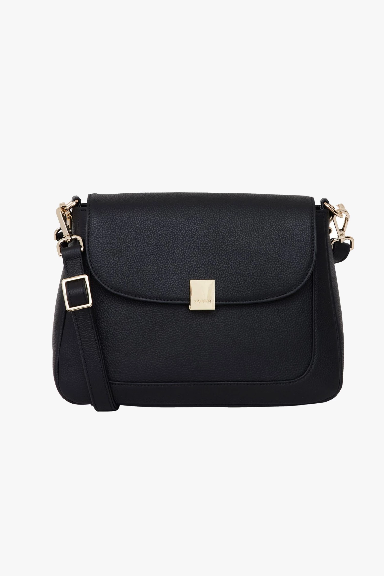 SABEN Bags Malloy Black Leather Shoulder Bag