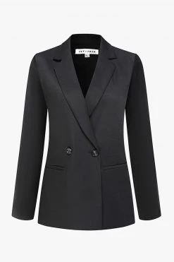 Ivy + Jack Mason Black Texture Boyfriend Blazer New In