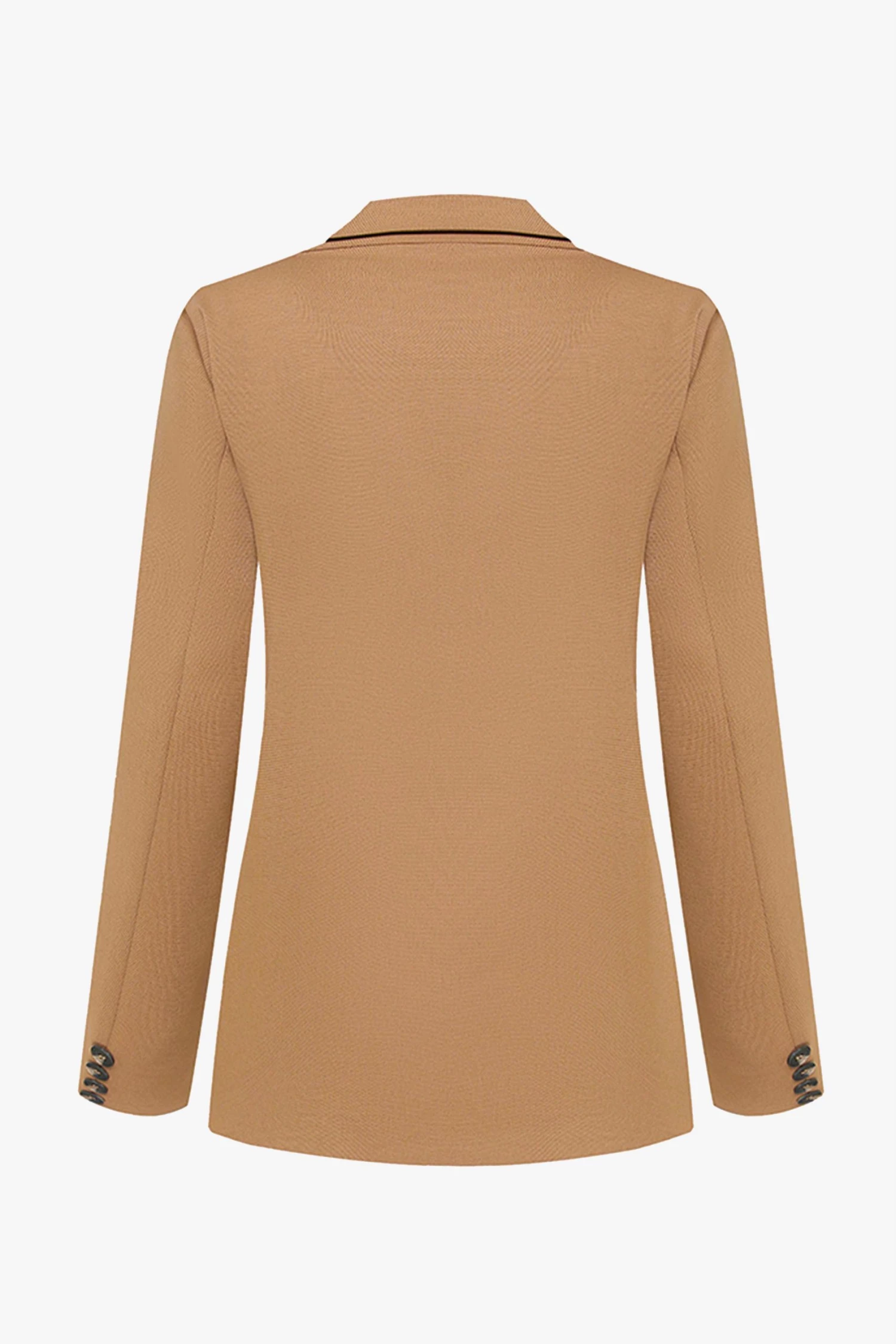 Ivy + Jack New In Mason Walnut Textured Plain Linen Boyfriend Blazer