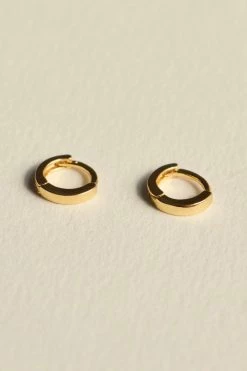 Brie Leon 925 Micro Gold Sleeper Earrings