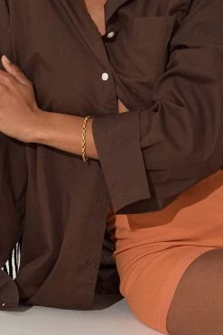 Brie Leon Mini Link Chain Gold Bracelet