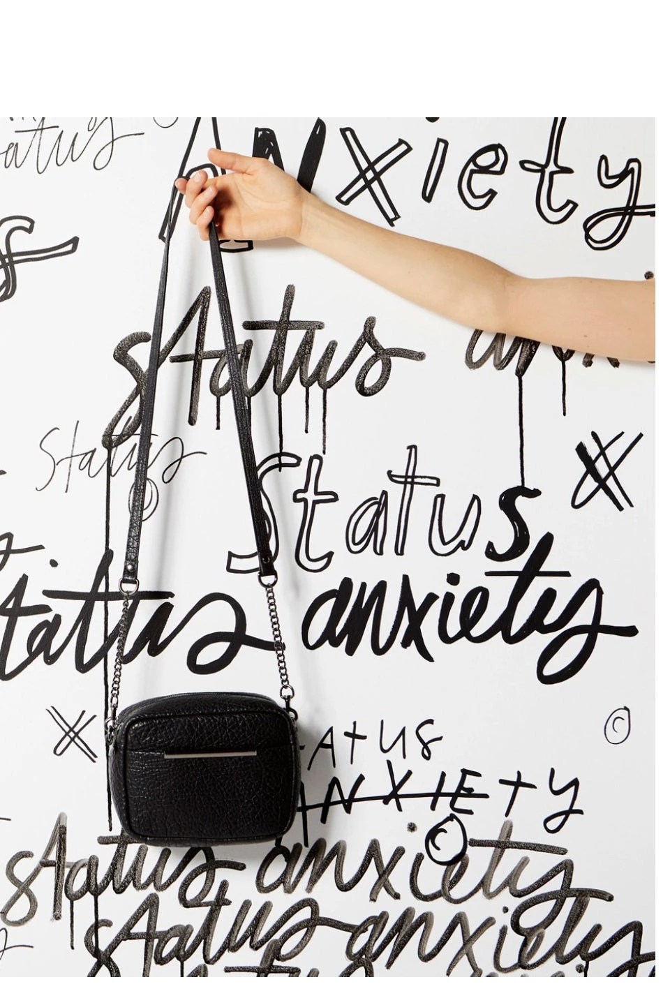 Status Anxiety Bags & Wallets Cult Crossbody With Chain Black Bubble Bag