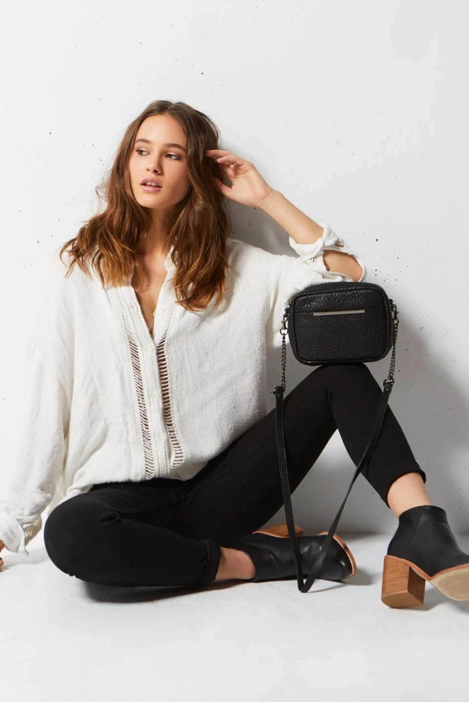 Status Anxiety Bags & Wallets Cult Crossbody With Chain Black Bubble Bag