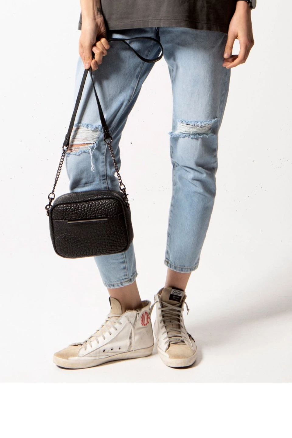 Status Anxiety Bags & Wallets Cult Crossbody With Chain Black Bubble Bag