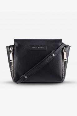 Status Anxiety The Ascendants Black Shoulder Bag With Chunky Zips