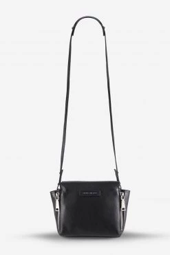 Status Anxiety The Ascendants Black Shoulder Bag With Chunky Zips