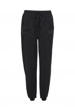 Among The Brave New Warrior Black Relaxed Drapey Drawstring Stretch Cuff Pant Pants