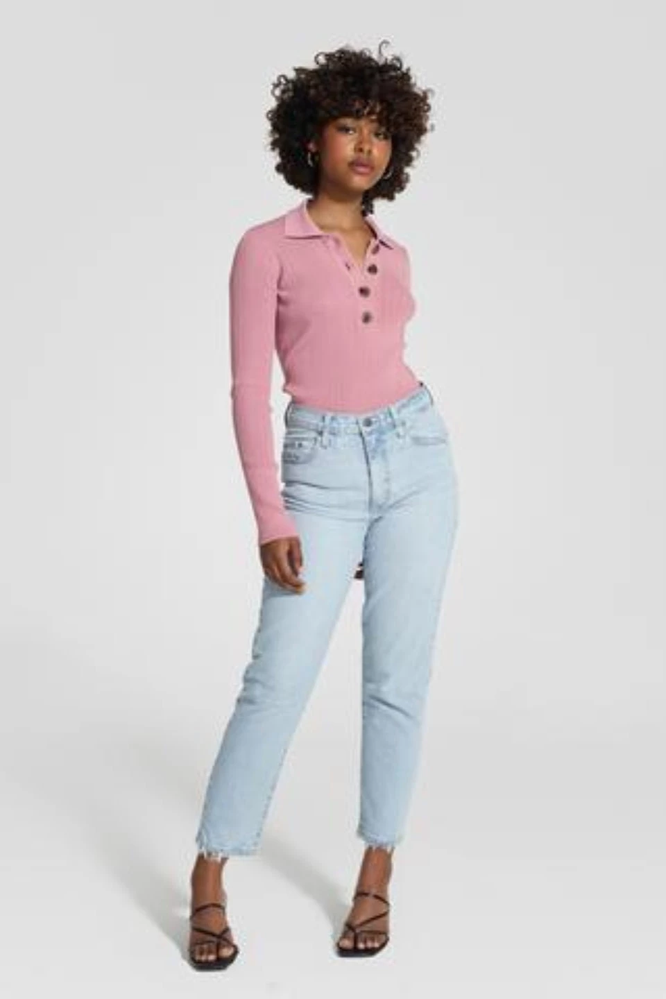 Nobody Denim Kennedy Straight Cropped Glacier Light Blue Jean