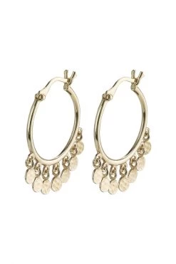 Pilgrim Panna Gold Multi Mini Charm Hoop Earrings