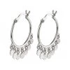 Pilgrim Panna Silver Charm Hoop Earrings Jewellery