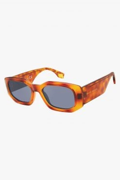 Prive Revaux Paris Thin Wide Tortoise Frame Brown Lens Sunglasses